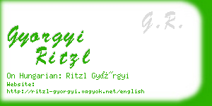 gyorgyi ritzl business card